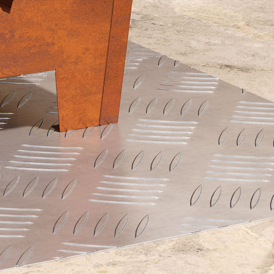 Aluminum Non-Slip Floor Plates 2 Pcs 60x40 cm