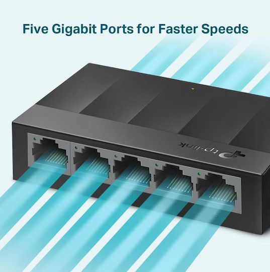 TP-LINK LS1005G v1 Unverwaltet L2 Switch mit 5 Ports Gigabit (1Gbps) Ethernet