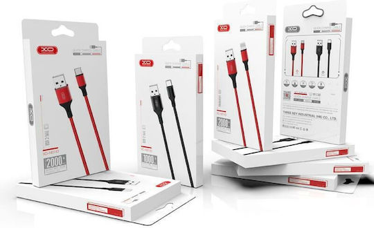 XO Nb143 USB-A to Lightning Cable Red 1m