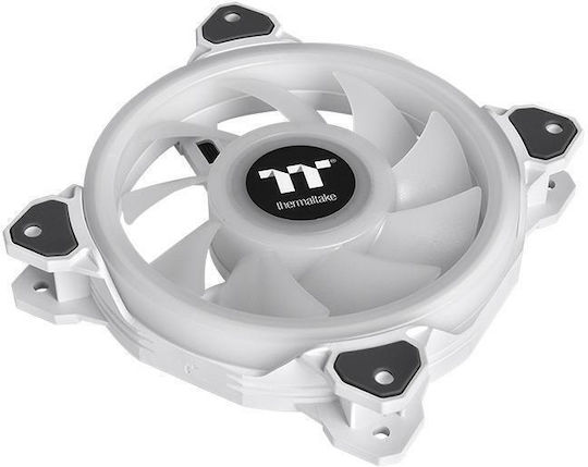 Thermaltake Riing Quad 14 Радиаторен Вентилатор TT Premium Вентилатор За Кутия 140мм (1400rpm / 60.17cfm) с RGB Осветление и 4-изводна ШИМ Свързване Бял
