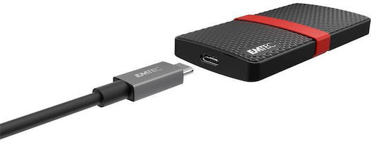 Emtec X200 Преносим USB-C 3.2 / 3.1 Външен SSD 1TB 2.5" Червен