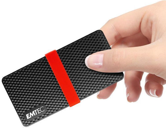 Emtec X200 Portable USB 3.1 / USB-C External 2.5" SSD 256GB Red