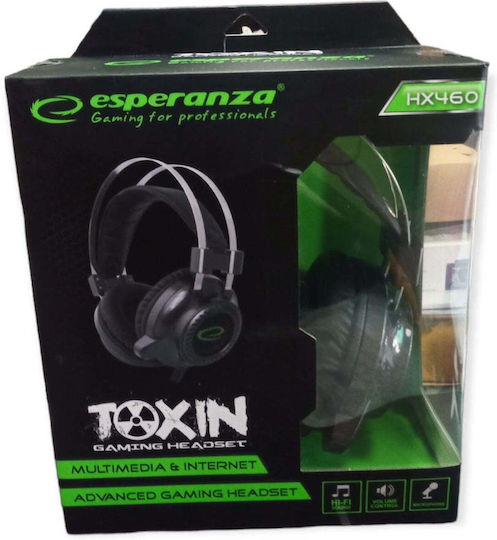 Esperanza Toxin Über Ohr Gaming-Headset mit Verbindung 3,5mm Schwarz