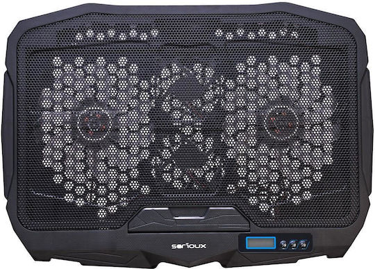 Serioux Cooling Pad για Laptop έως 17.3" με 4 Ανεμιστήρες και Φωτισμό SRXNCP025