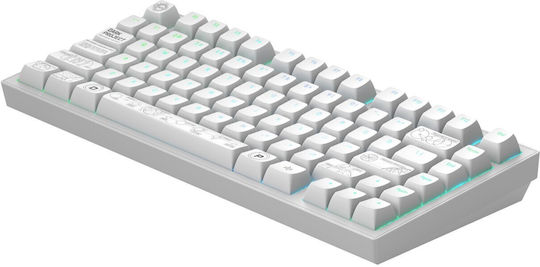 Dark Project ALU81A Ασύρματο Gaming Μηχανικό Πληκτρολόγιο 75% με RGB φωτισμό (Αγγλικό UK) Λευκό