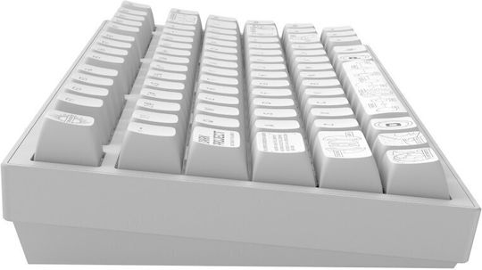 Dark Project ALU81A Ασύρματο Gaming Μηχανικό Πληκτρολόγιο 75% με RGB φωτισμό (Αγγλικό UK) Λευκό