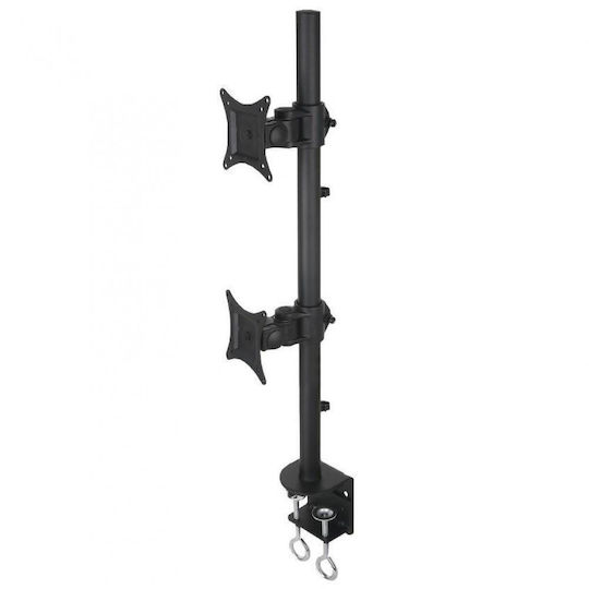 Techly Stand Desk Mounted for 2 Monitors up to 27" with Arm (ICA-LCD-350-D)