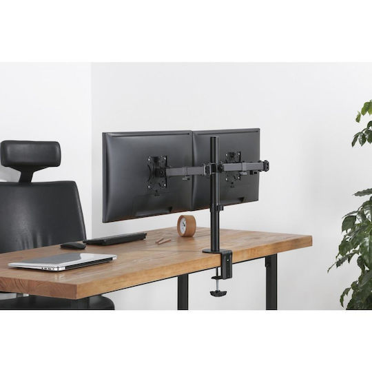 Techly Βάση Γραφείου για 2 Οθόνες έως 32" με Βραχίονα (ICA-LCD 582-D)