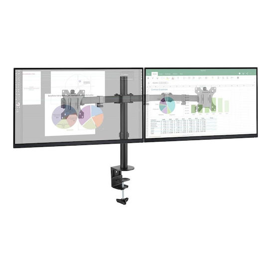 Techly Βάση Γραφείου για 2 Οθόνες έως 32" με Βραχίονα (ICA-LCD 582-D)