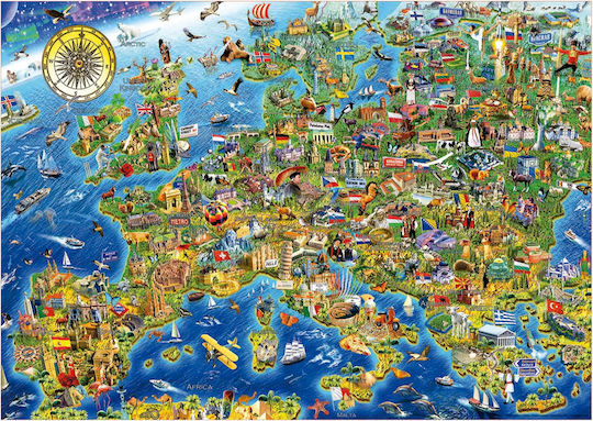 Crazy European Map Puzzle 2D 500pcs