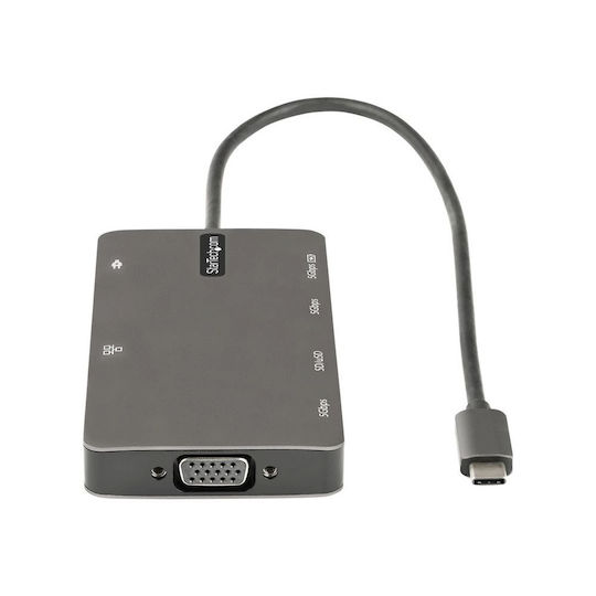 StarTech DKT30CHVSDPD USB-C Docking Station with HDMI 4K PD Ethernet Gray