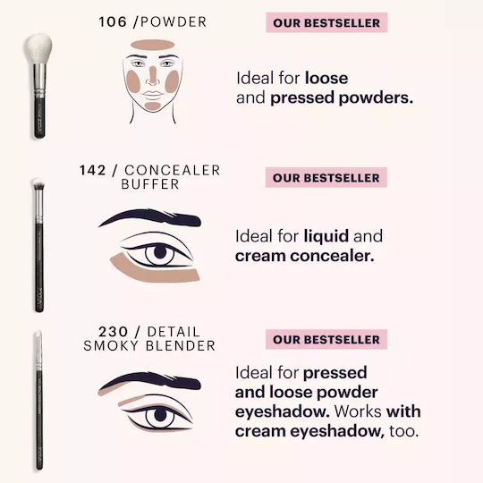 Zoeva Make-up Bürste aus Synthetischer Borste The Artists