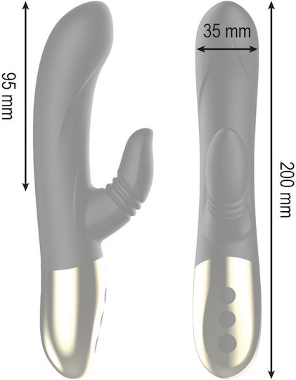 Ibiza Licking Rabbit Vibrator Δονητής Rabbit 20cm Black