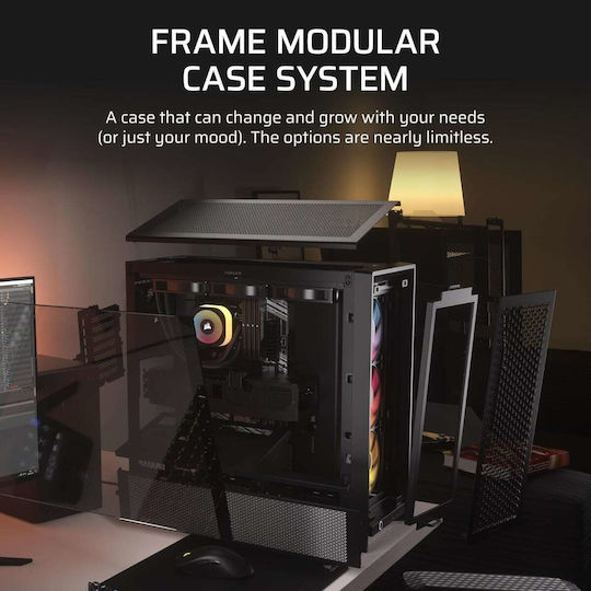 Corsair Frame 4000D RS Gaming Midi-Turm Computergehäuse mit RGB-Beleuchtung Schwarz