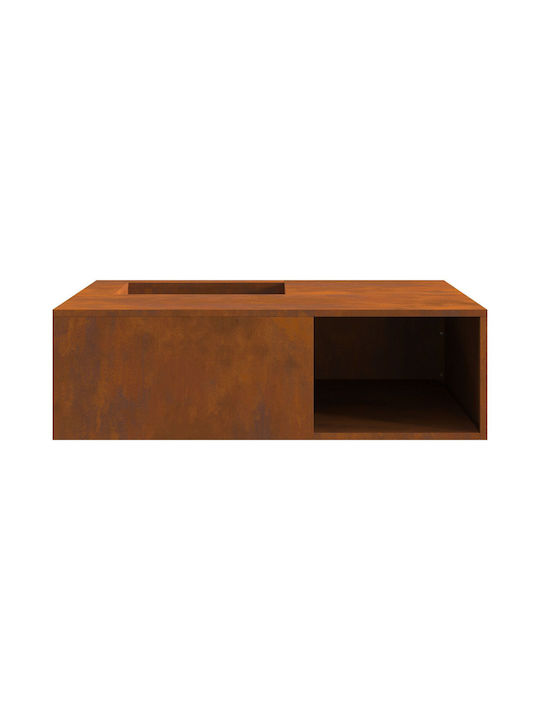 vidaXL Focar În aer liber din metal Maro 100x100x30cm