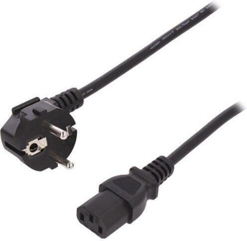 Digitus Schuko - IEC C13 Cable 0.75m Μαύρο AK-440109-008-S