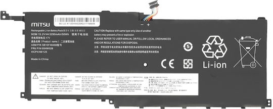 Mitsu Compatible Laptop Battery for Lenovo ThinkPad X1 Carbon 4th with 3290mAh
