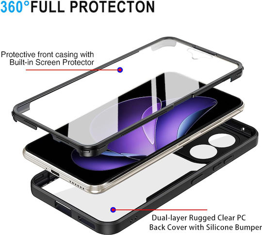 Techsuit ColorVerse 360 Vollschutz Silikon Lila Handyhülle (Oppo Reno13 F / FS)