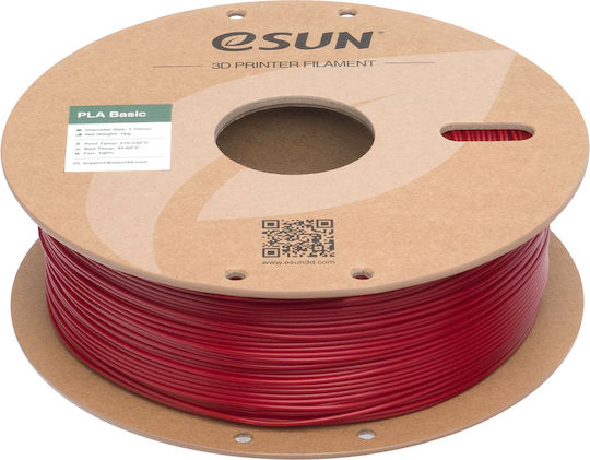 Esun PLA 3D Printer Filament 1.75mm Fire Engine Red 1kg 1τμχ (Spool)