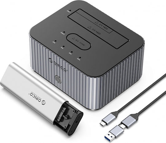 Orico Dockingstation Festplatten SATA 2.5" / 3.5" mit USB-C / USB 3.2 Verbindung (ORICO-IT28E-C-EU-GY-BP-HU)