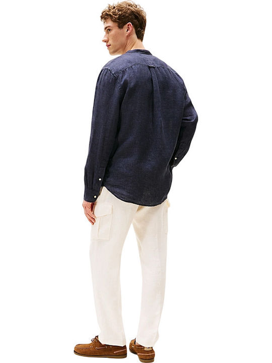 Long-sleeved Linen Shirt Desert Sky, Dark Blue
