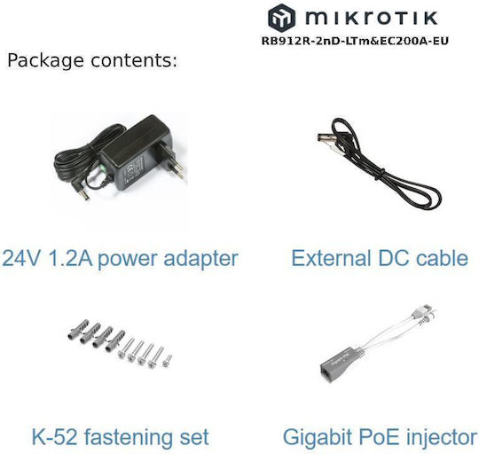Wrl Zugangspunkt 2.4GHz/RB912R-2ND-LTM&EC200A Mikrotik