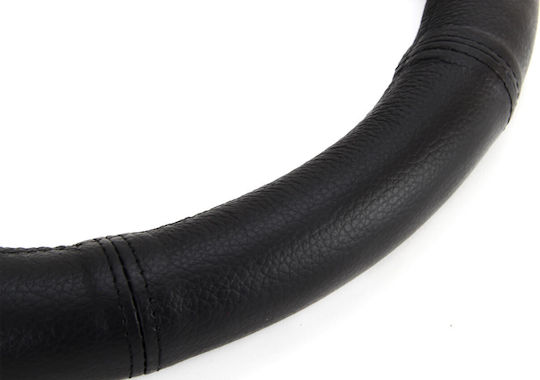 AMiO Car Steering Wheel Cover with Diameter 49-51cm Leather Black