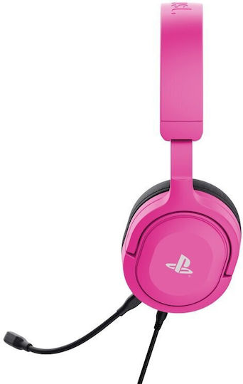 Trust GXT 498 Forta Over Ear Gaming Headset with 3.5 mm Pink Connectivity for PS5