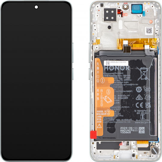 LCD-Display + Touch-Einheit + Frontabdeckung Honor 200 Grün Service Pack