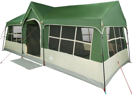 vidaXL Green Camping Tent for 12 People 622x295x238cm