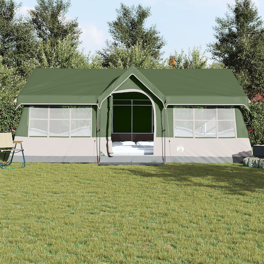 vidaXL Green Camping Tent for 12 People 622x295x238cm