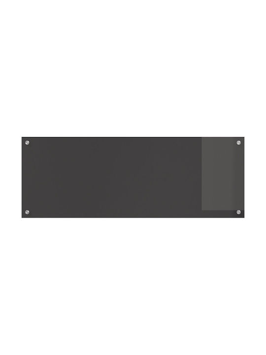 vidaXL Rectangular Glass Back Dark Gray 110x40x0.6cm 42001310