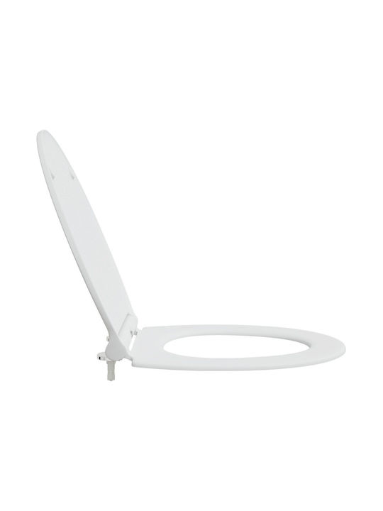 vidaXL Plastic Soft Close Toilet Seat White 37.5cm 42002365