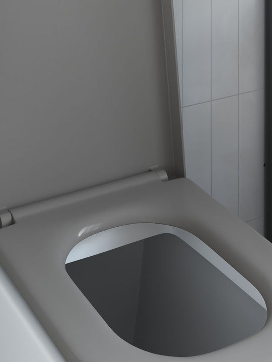 vidaXL Καπάκι Λεκάνης Soft Close Πλαστικό Γκρι