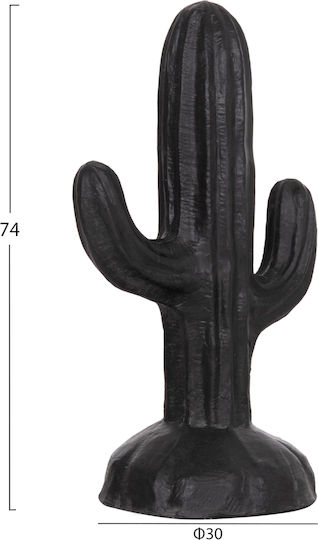 Homemarkt Διακοσμητικος Κακτος Δαπεδου Cactus Hm4386.01s Γυψος Μαυρο 42x30x74υεκ