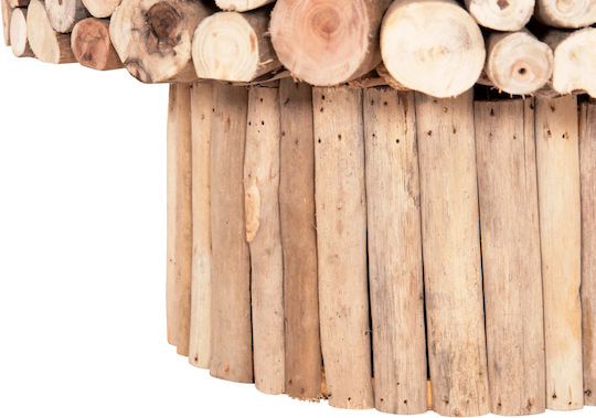 Round Side Table Sparrow Made of Solid Wood Driftwood 65x65x51 cm