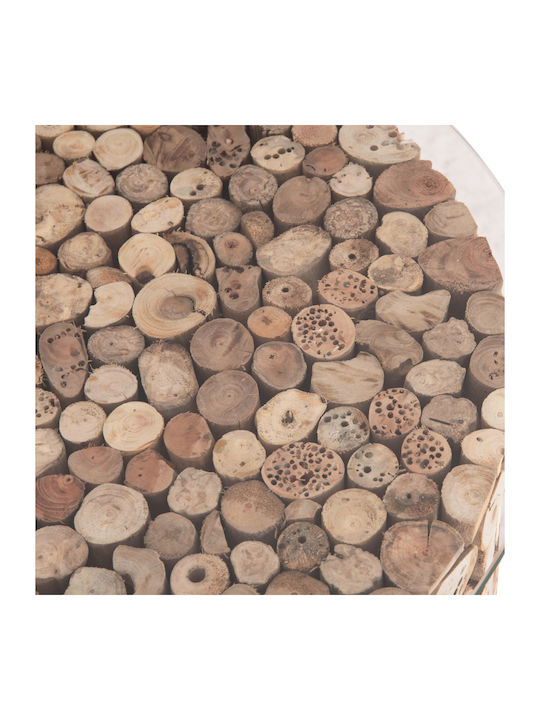 Round Side Table Sparrow Made of Solid Wood Driftwood 65x65x51 cm