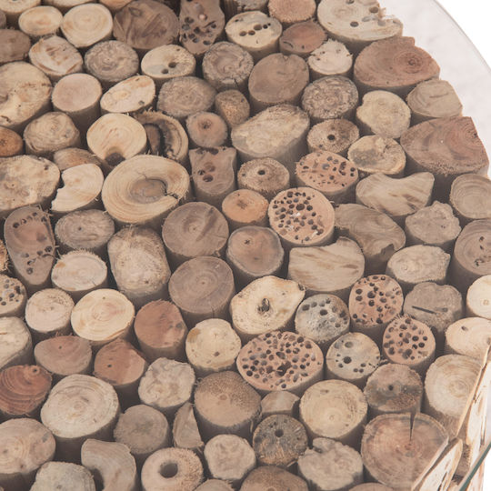 Round Side Table Sparrow Made of Solid Wood Driftwood 65x65x51 cm