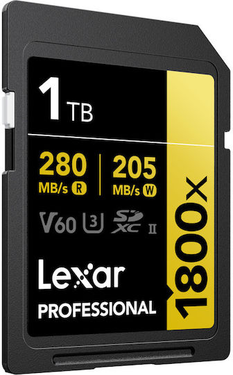 Lexar Professional 1800x Memory Card 1tb Sdxc Uhs-ii U3