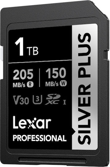 Lexar Professional Silver Plus 1066x Memory Card Lsdsipl001t-bnnng 1TB SDXC UHS-I U3 A2 V30