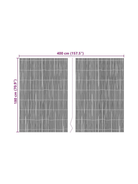 vidaXL Bambuszaun mit Ganzes Schilf Bambus 1.8x4m