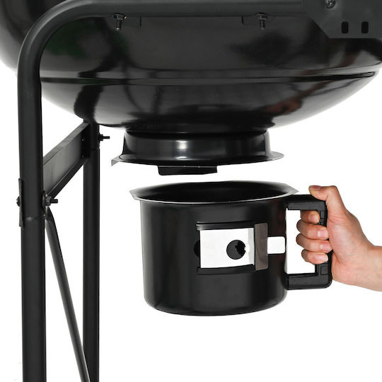vidaXL Portable Charcoal Grill with Lid 113cmx96cm