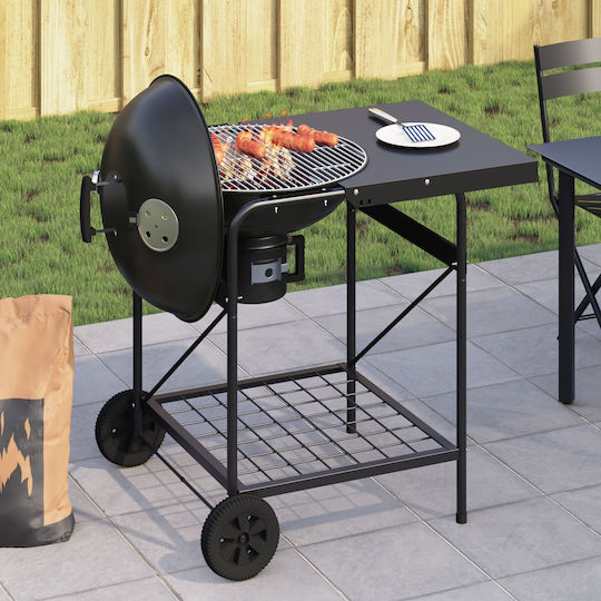 vidaXL Portable Charcoal Grill with Lid 113cmx96cm