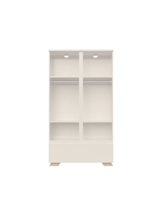 La Maison Δίφυλλη Ντουλάπα με 1 Συρτάρι Εκρού 101x54x180cm