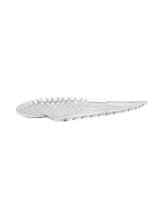 vidaXL Διακοσμητικό Μπωλ Αλουμινίου Ασημί 40x18x4cm 2τμχ