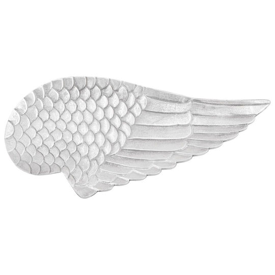 vidaXL Bol Decorativ Aluminiu Argintiu 40x18x4cm 2buc