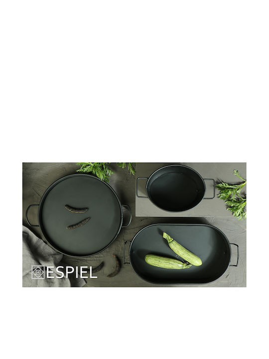 Espiel Метал Поднос за сервиране с Дръжки в Черен Цвят 21x21x7см TEM103 6бр