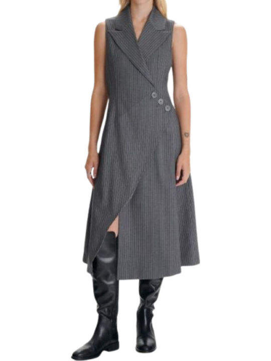 Midi Hemdkleid Grau