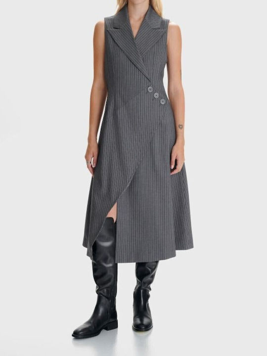 Midi Hemdkleid Grau