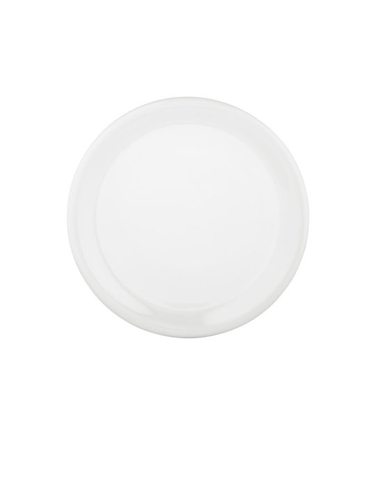By Bone White Plate Shallow made of Porcelain White with Diameter 21cm 12pcs